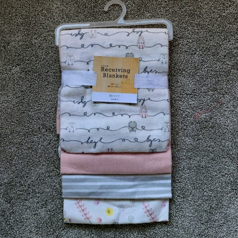 NWT Modern Baby Receiving Blankets 4